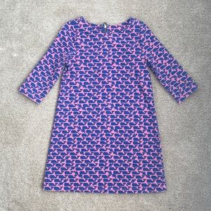 Vineyard Vines Pink and Blue Whale Print Kids Dress